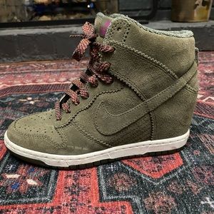 Nike dunk sky high wedge sneaker. Size 5.5.